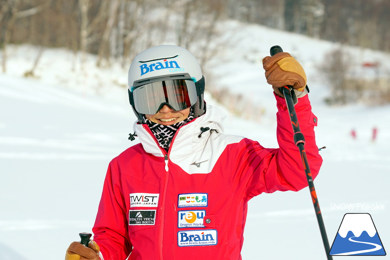 注目の15歳スキーヤー・原田侑駿が、粉雪舞うサッポロテイネで躍動 (o^ー')b♪